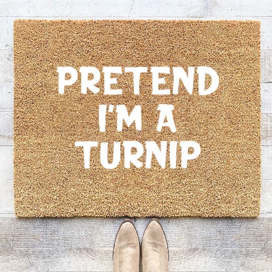 Pretend I'M A Turnip Lazy Halloween Party Coir Doormats