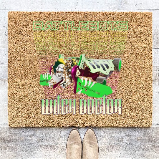 Battlebots Robot Witch Doctor Logo Stack Coir Doormats