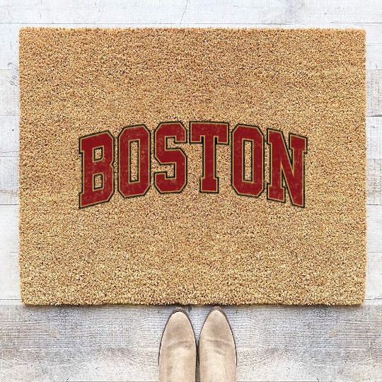 Boston Massachusetts Ma Athletic Sports Coir Doormats