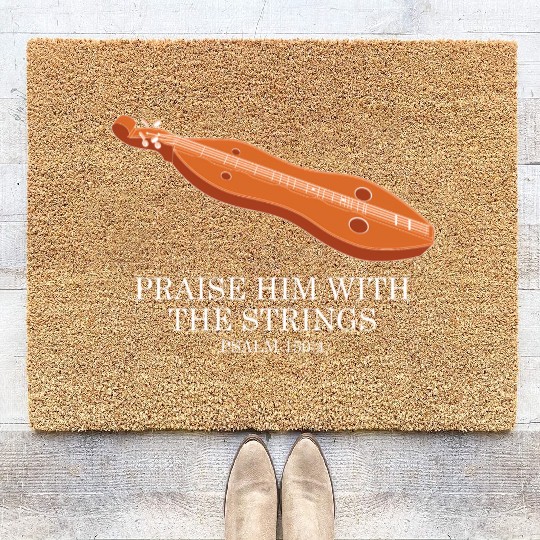 Appalachian Music Praise Him With The Strings Coir Doormats