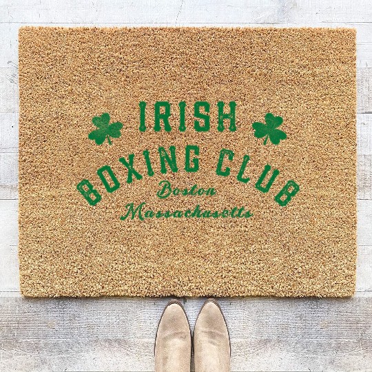 Irish Bong Club Boston Massachusetts Shamrock Coir Doormats