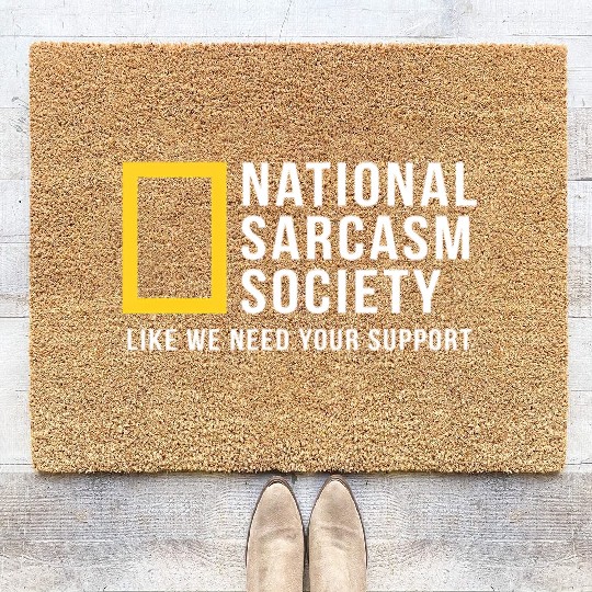 National Sarcasm Society Coir Doormats