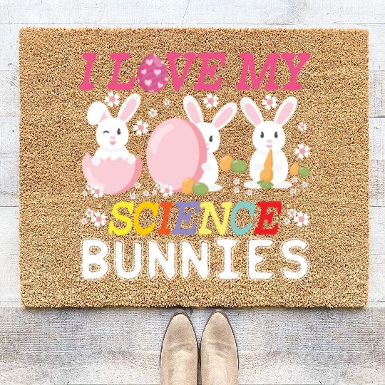 Lucky To Be A Science Teacher Cool Science Teacher Coir Doormats