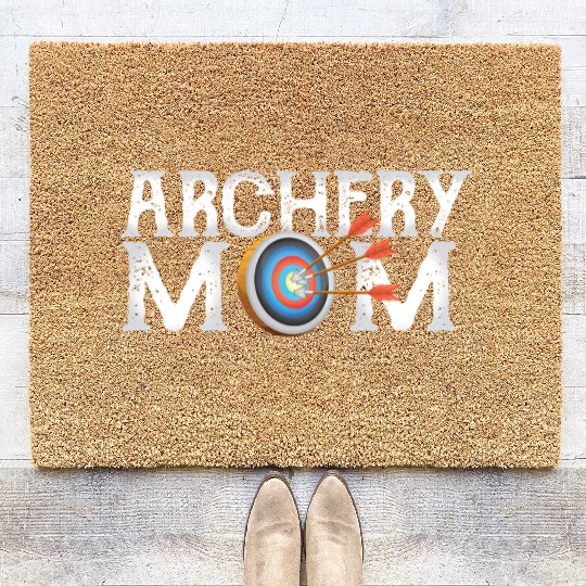 Archery Archer Mom Target Proud Parent Bow Arrow Coir Doormats