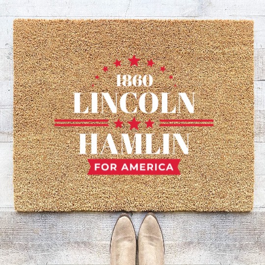 Abe Lincoln 1860 Republican Campaign Coir Doormats