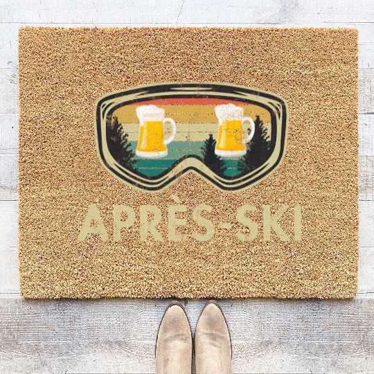 Après i Beer iing Snowboard ier Mountains Coir Doormats