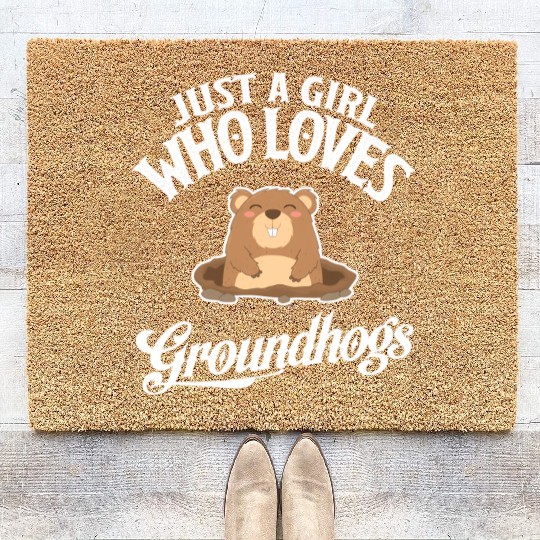 Who Loves Groundhogs Groundhog Coir Doormats