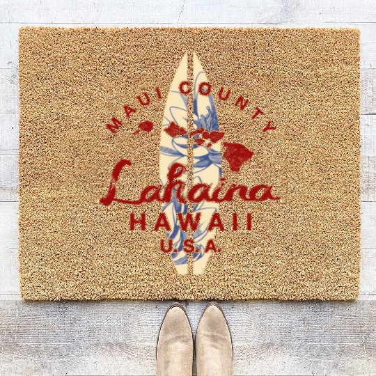 Maui Lahaina Hawaiian Islands Hawaii Coir Doormats