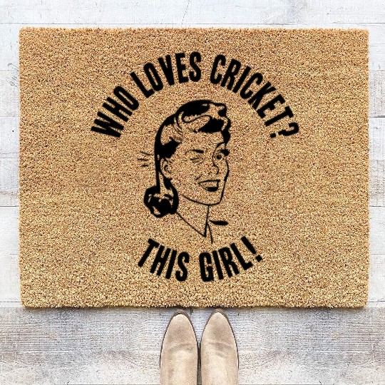 Who Loves Cricket This Sport Novelty Coir Doormats
