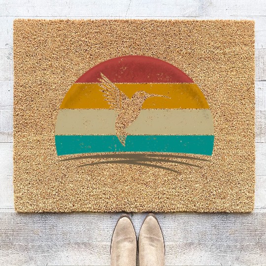 Hummingbird Distressed Hummingbird Coir Doormats