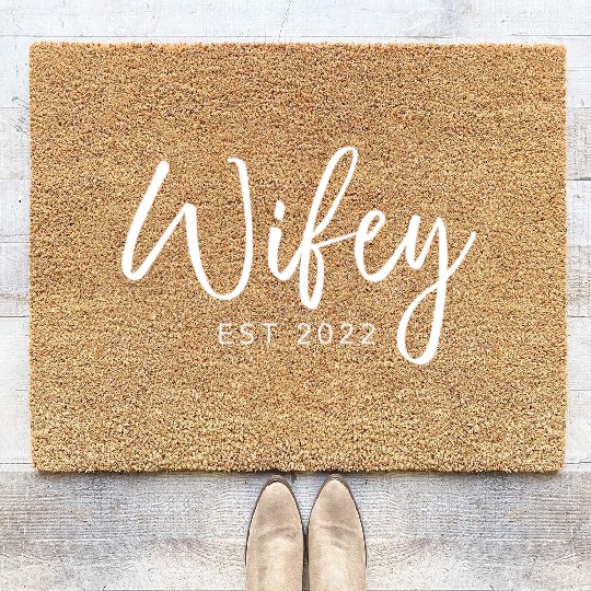Just Married Est 2022 For Coir Doormats