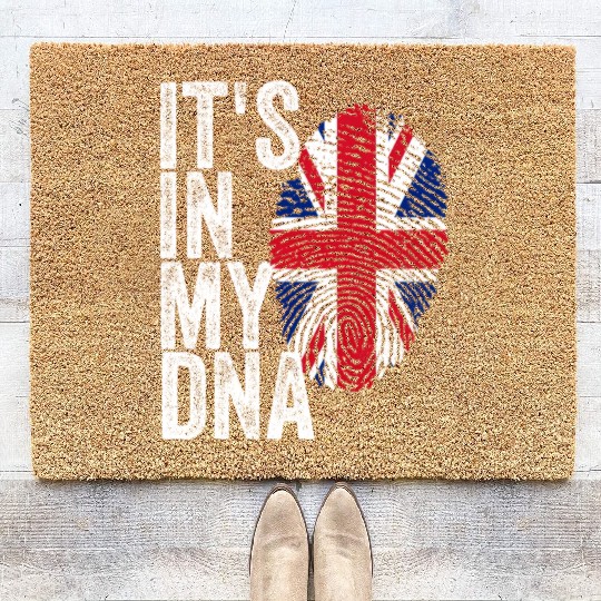 It'S In My Dna Uk Union Jack England Flag Eu Coir Doormats