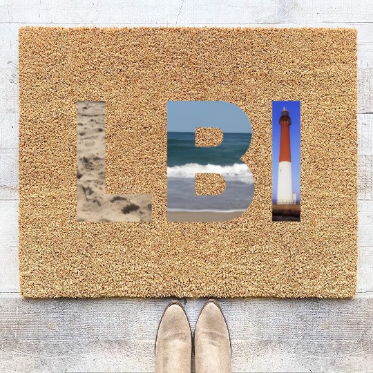 Lbi Long Beach Island Nj Photo Beach Ocean Coir Doormats