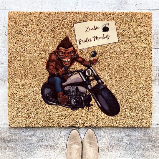 zombie Raider Monkey Coir Doormats