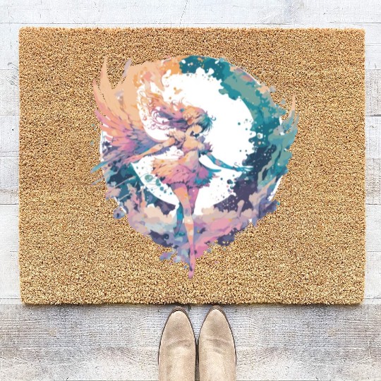Watercolor Fairy Fairycore Grunge Pastel Goth Aest Coir Doormats