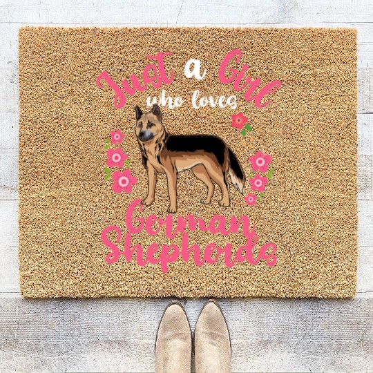 German Shepherd Dog Lover Coir Doormats