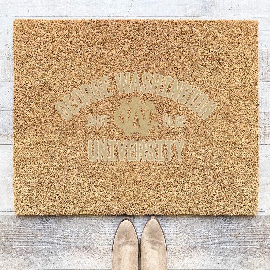 George Washington Colonials Arch Over Team Color Coir Doormats