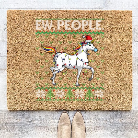 Uorn Face Ew People Ugly Coir Doormats