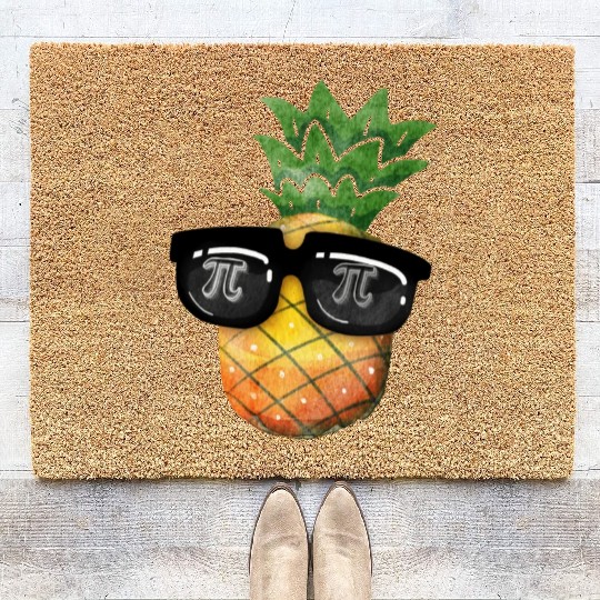 Pineapple Pi Day Coir Doormats