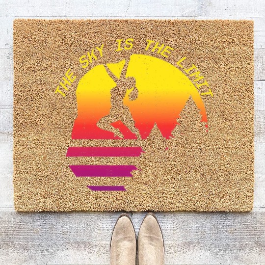 Sky Is The Limit Rock Climbing Free Wall Indoor Coir Doormats