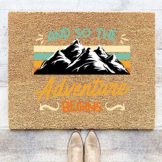 And so the Adventure begins Wanderlust Wanderer Coir Doormats