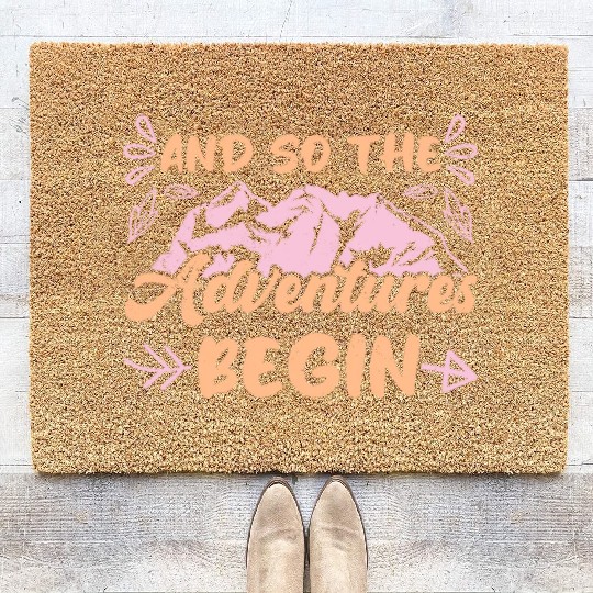 And so the Adventure begins Wanderlust Hiking Coir Doormats
