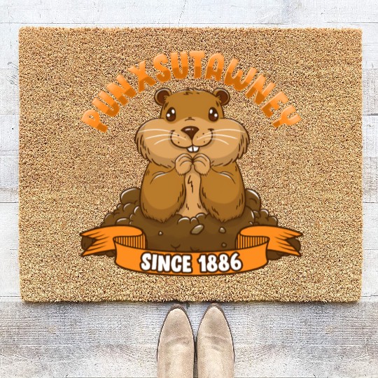 Groundhog Day Phil Ground Hog Punxsutawney Coir Doormats
