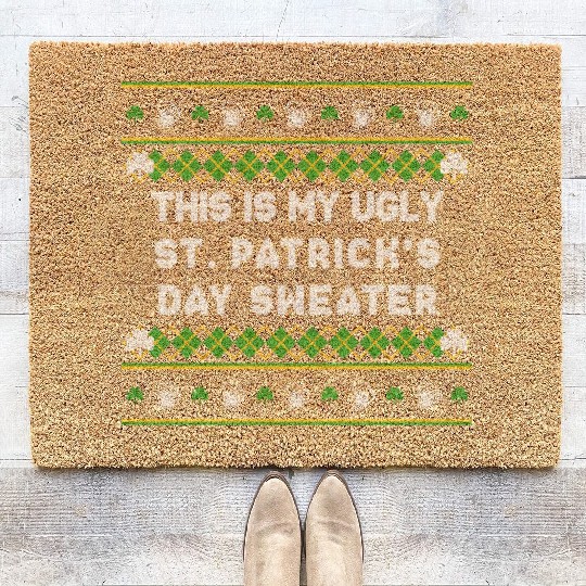 St Patrick'S Day Ugly Beer Drinking Coir Doormats