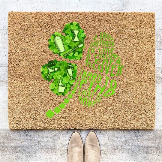 A Bartender Is Like A Four Leaf Clover Patrick'S Coir Doormats
