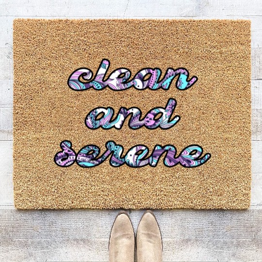 Clean and Serene paisley Coir Doormats