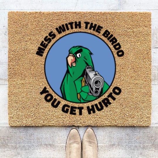 Bird Cartoon Birdwatching Bird Owner Coir Doormats