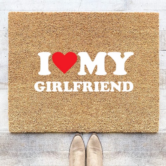 I Love My Girlfriend Coir Doormats