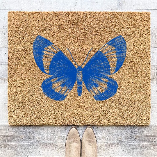 Butterfly flower pattern Coir Doormats