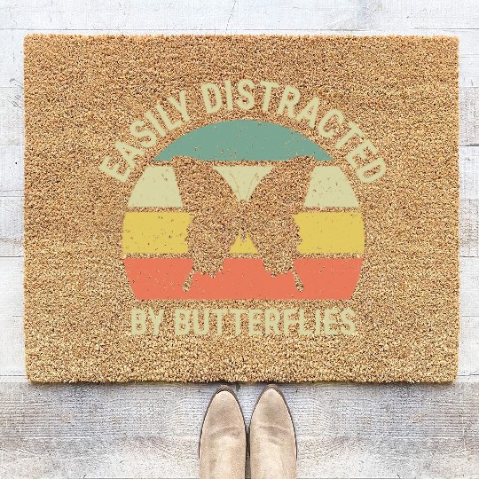 Butterflies Nature Pretty Summer Coir Doormats