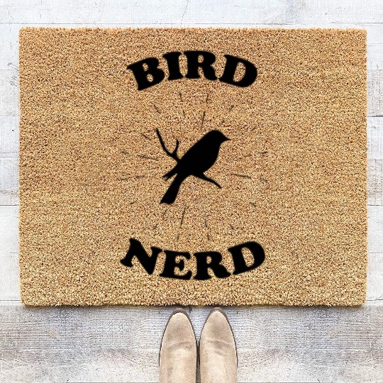 Bird Nerd Bird Watching Coir Doormats