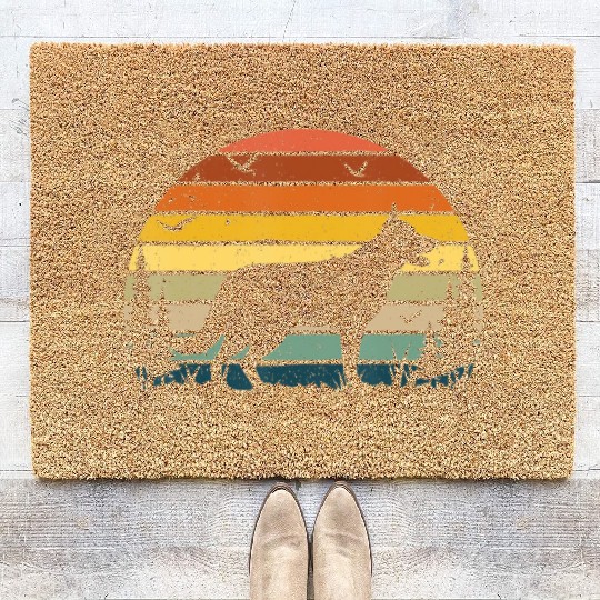 German Shepherd Vintage Retro Mom Dad Pet Lover Coir Doormats