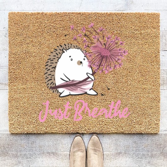 Just Breathe Dandelion Wildflower Botaal Nature Fl Coir Doormats