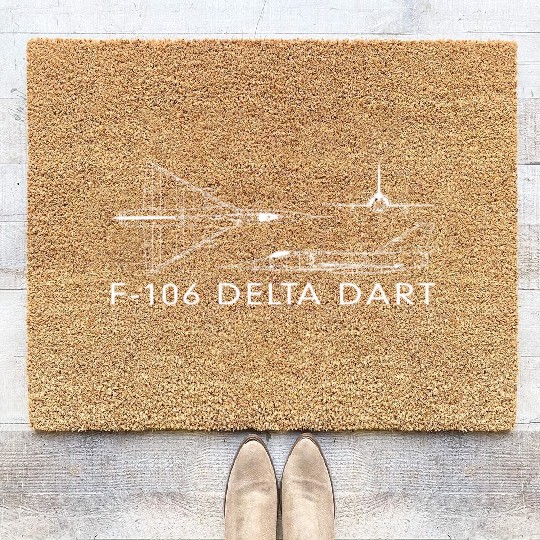 F-106 Delta Dart Interceptor Fighter Plane Coir Doormats