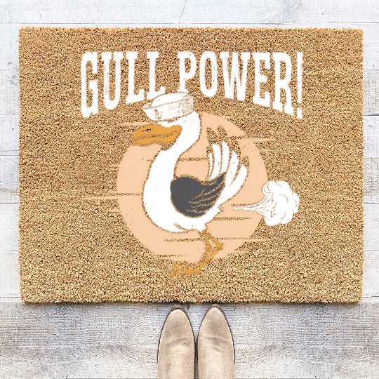 Gull Power Whirer Bird Seabird Seagull Coir Doormats