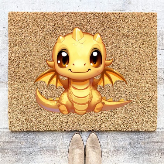 Cute Dragon Reptile Coir Doormats