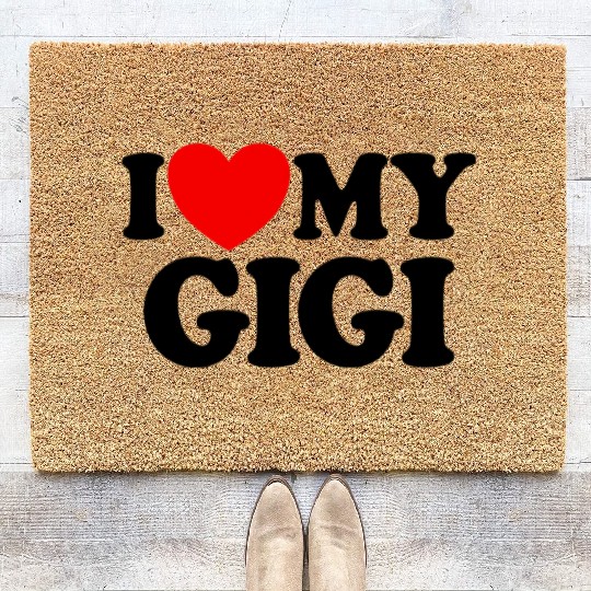 I Love My Gigi Red Heart Grandkids I Love My Gigi Coir Doormats