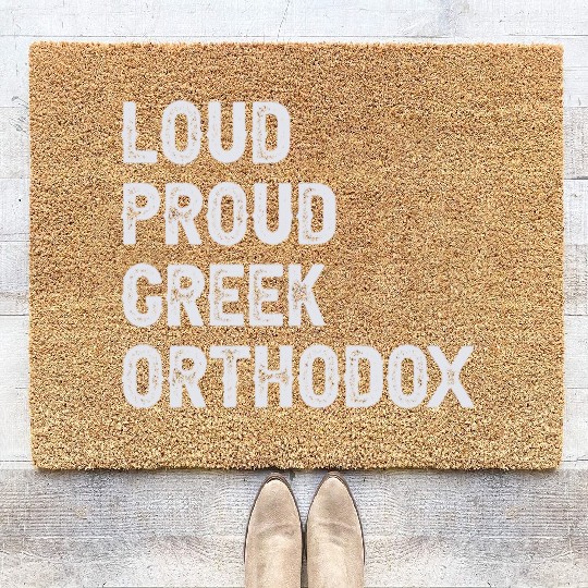 Loud Proud Greek Orthodox Coir Doormats