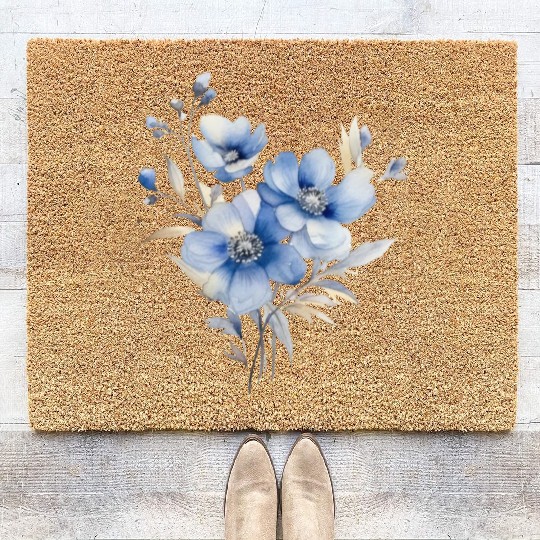beautiful flowers in awesome summer colours Coir Doormats