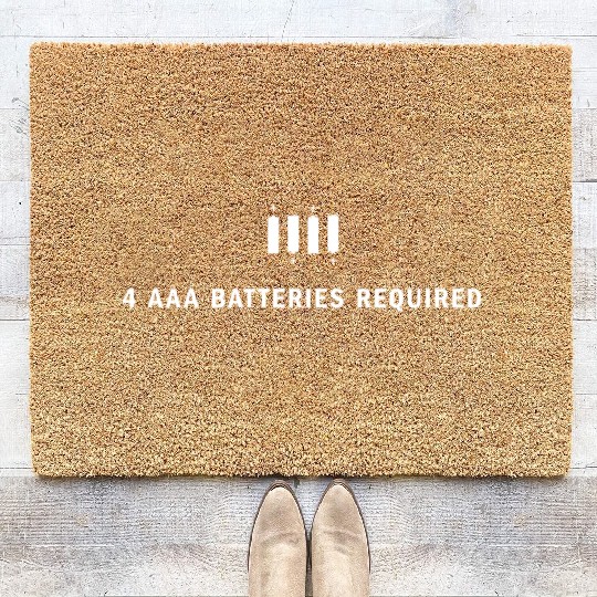 4 AAA Batteries Required Coir Doormats