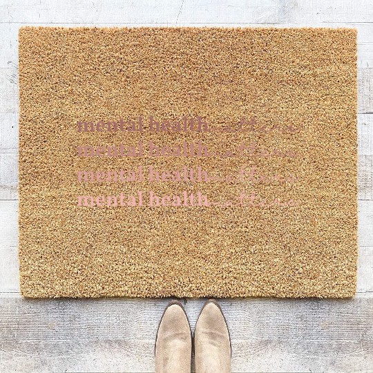Mental Health Matters | Quote IV Rosa Claro Coir Doormats