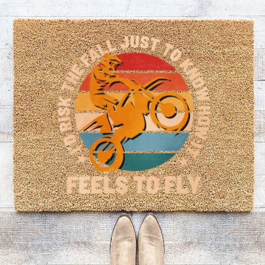 Motocross Supercross How It Feel To Fly Spruch Coir Doormats