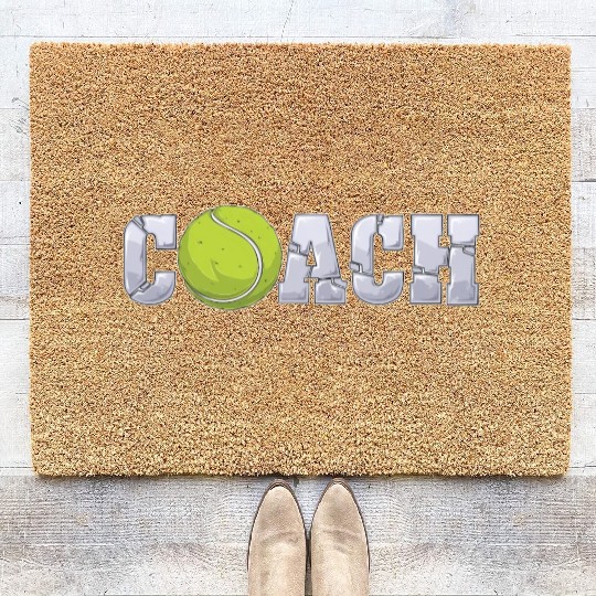 Tennis Coach Coaching Assistant Coach Tennis Team Coir Doormats