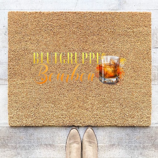 Blutgruppe Bourbon Cocktail Bartender Coir Doormats