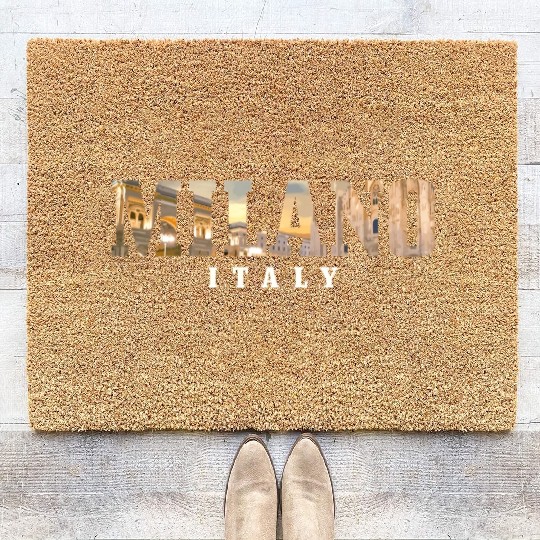 Milano Italia yline Italy Italian Souvenir Coir Doormats