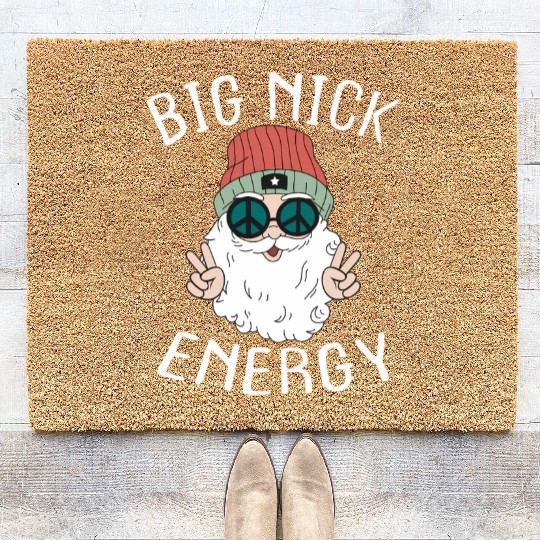 Big k Energy Xmas Santa Claus Saint Coir Doormats